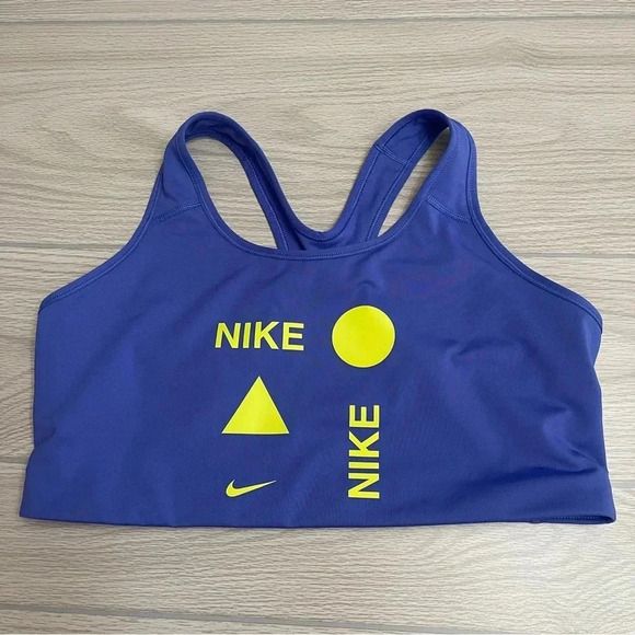 Nike Swoosh Plus Size Blue Racer Back Medium Support Sports Bra Women’s size 1XL - Picture 3 of 10